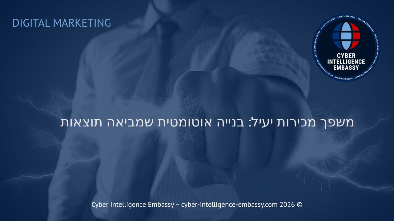 משפך מכירות יעיל: בנייה אוטומטית שמביאה תוצאות