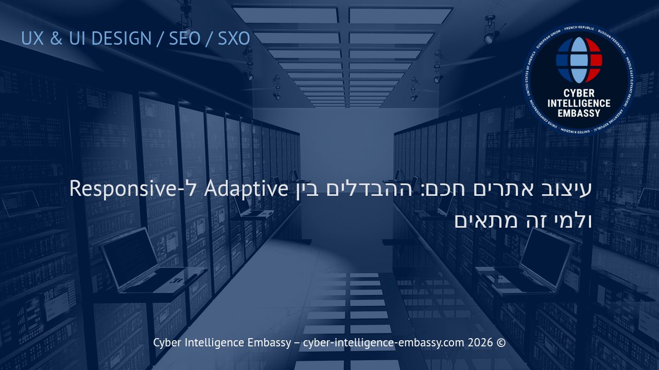 עיצוב אתרים חכם: ההבדלים בין Adaptive ל-Responsive ולמי זה מתאים