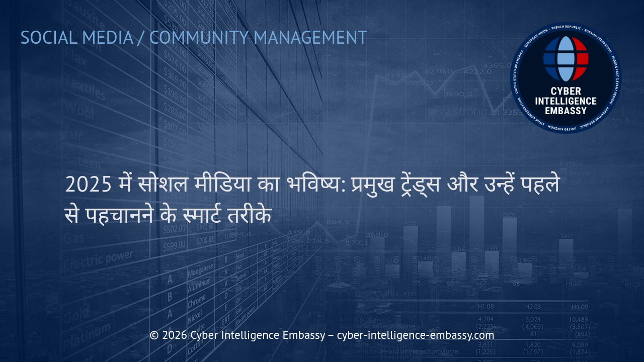 2025 में सोशल मीडिया का भविष्य: प्रमुख ट्रेंड्स और उन्हें पहले से पहचानने के स्मार्ट तरीके