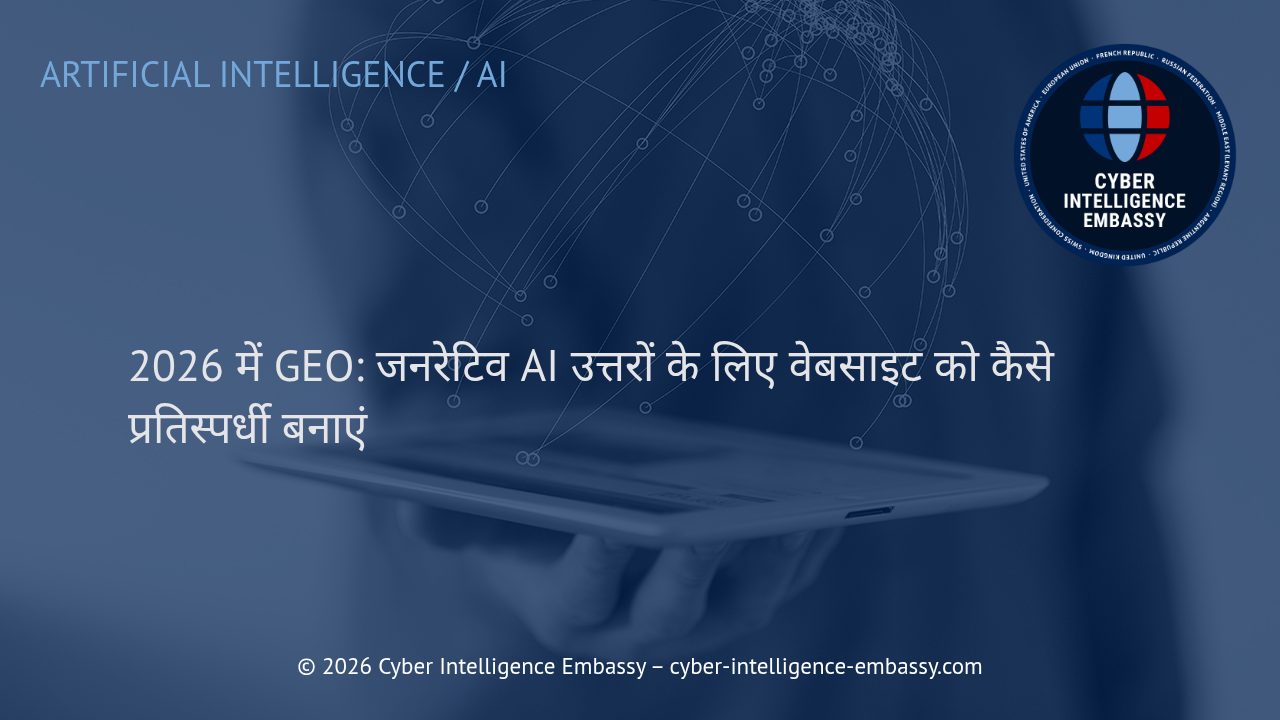 2026 में GEO: जनरेटिव AI उत्तरों के लिए वेबसाइट को कैसे प्रतिस्पर्धी बनाएं