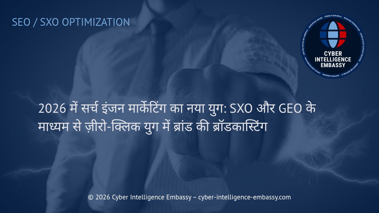2026 में सर्च इंजन मार्केटिंग का नया युग: SXO और GEO के माध्यम से ज़ीरो-क्लिक युग में ब्रांड की ब्रॉडकास्टिंग