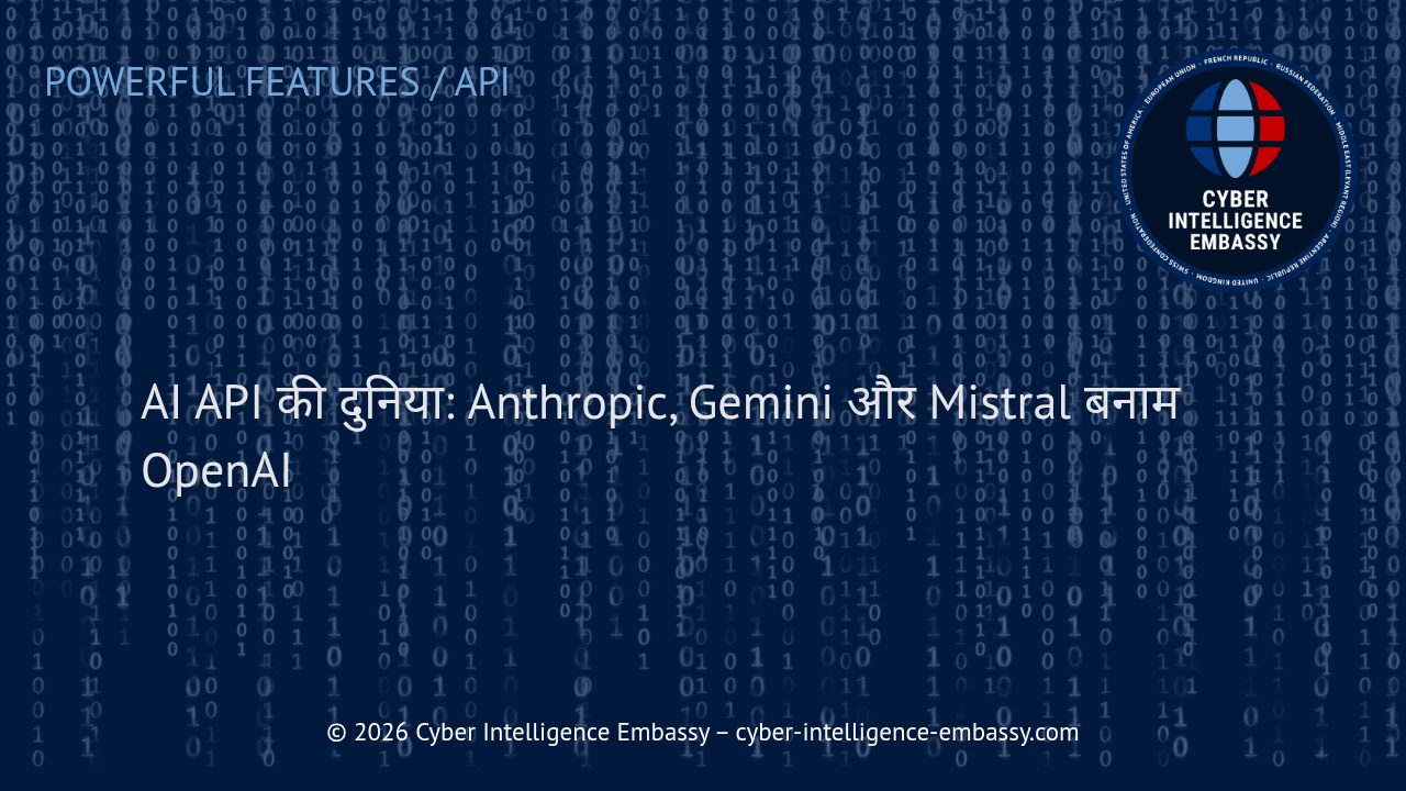 AI API की दुनिया: Anthropic, Gemini और Mistral बनाम OpenAI