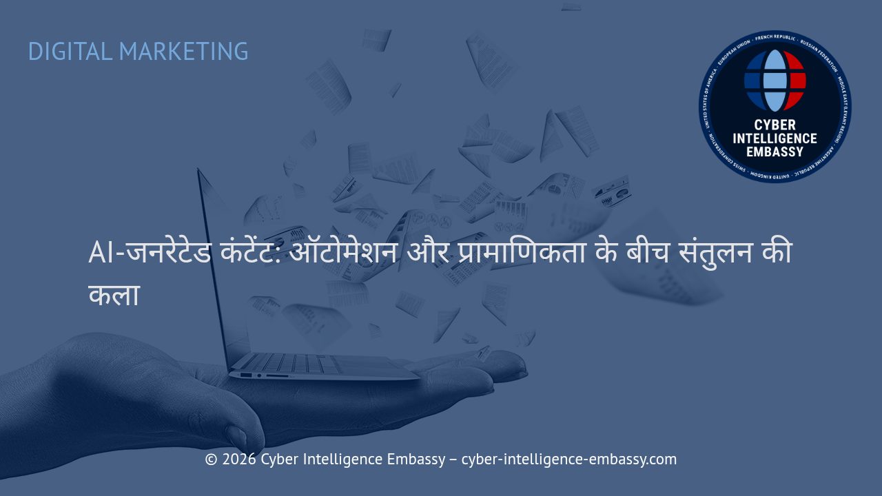 AI-जनरेटेड कंटेंट: ऑटोमेशन और प्रामाणिकता के बीच संतुलन की कला