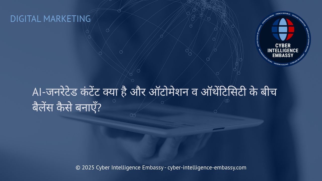 AI-जनरेटेड कंटेंट: ऑटोमेशन और प्रामाणिकता के बीच संतुलन की कला