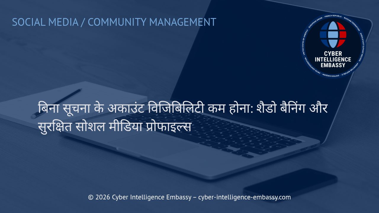 बिना सूचना के अकाउंट विजिबिलिटी कम होना: शैडो बैनिंग और सुरक्षित सोशल मीडिया प्रोफाइल्स