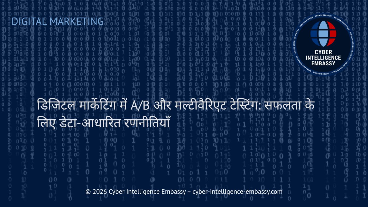 डिजिटल मार्केटिंग में A/B और मल्टीवैरिएट टेस्टिंग: सफलता के लिए डेटा-आधारित रणनीतियाँ