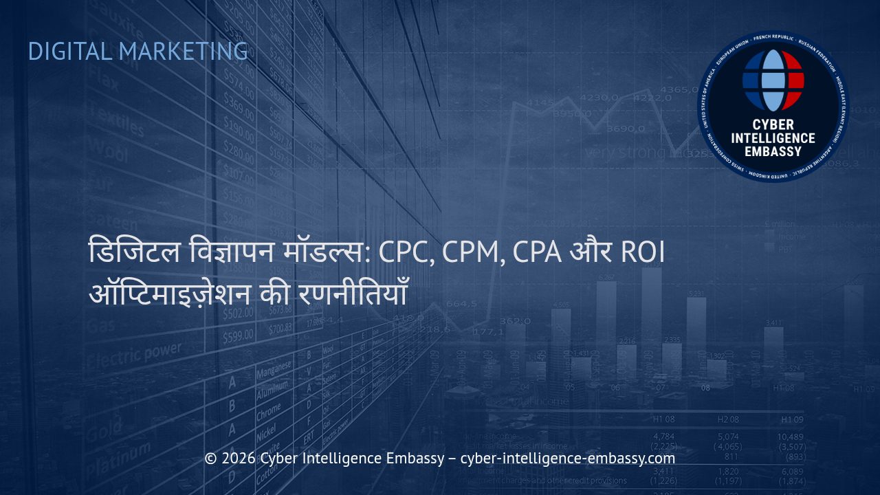डिजिटल विज्ञापन मॉडल्स: CPC, CPM, CPA और ROI ऑप्टिमाइज़ेशन की रणनीतियाँ