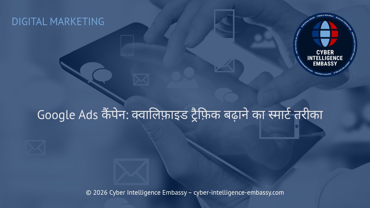 Google Ads कैंपेन: क्वालिफ़ाइड ट्रैफ़िक बढ़ाने का स्मार्ट तरीका