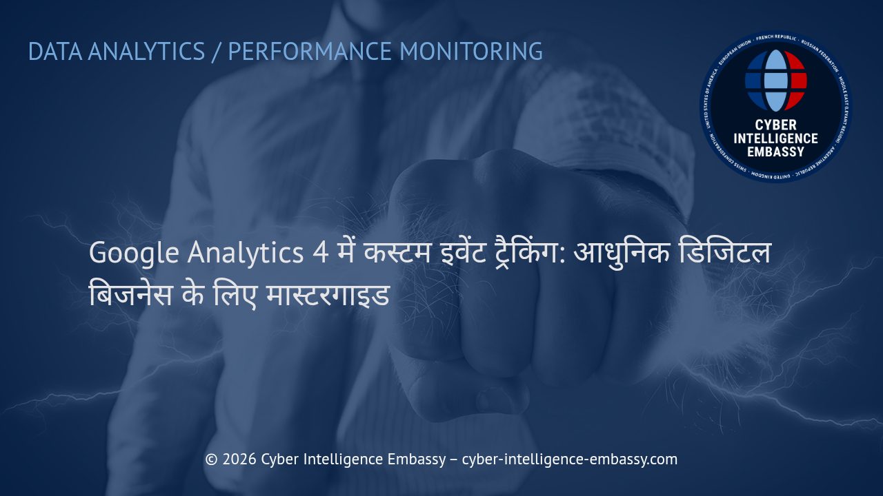 Google Analytics 4 में कस्टम इवेंट ट्रैकिंग: आधुनिक डिजिटल बिजनेस के लिए मास्टरगाइड