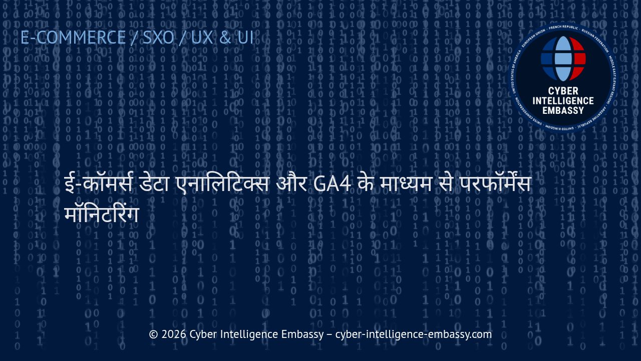 ई-कॉमर्स डेटा एनालिटिक्स और GA4 के माध्यम से परफॉर्मेंस मॉनिटरिंग