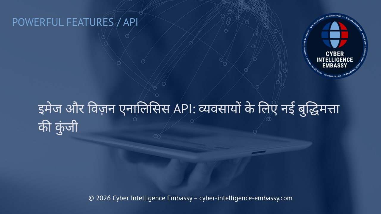 इमेज और विज़न एनालिसिस API: व्यवसायों के लिए नई बुद्धिमत्ता की कुंजी