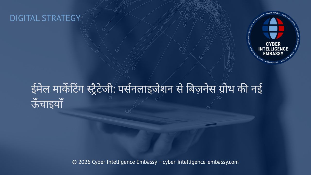 ईमेल मार्केटिंग स्ट्रैटेजी: पर्सनलाइजेशन से बिज़नेस ग्रोथ की नई ऊँचाइयाँ