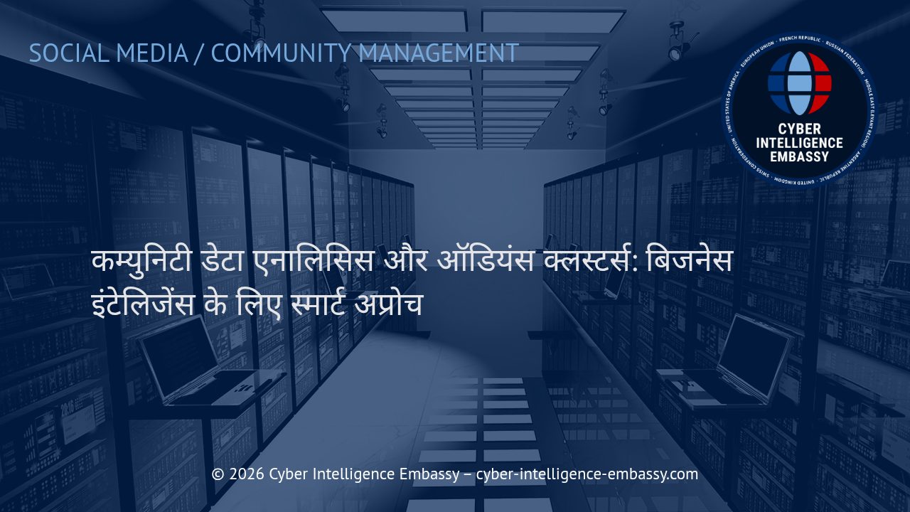 कम्युनिटी डेटा एनालिसिस और ऑडियंस क्लस्टर्स: बिजनेस इंटेलिजेंस के लिए स्मार्ट अप्रोच