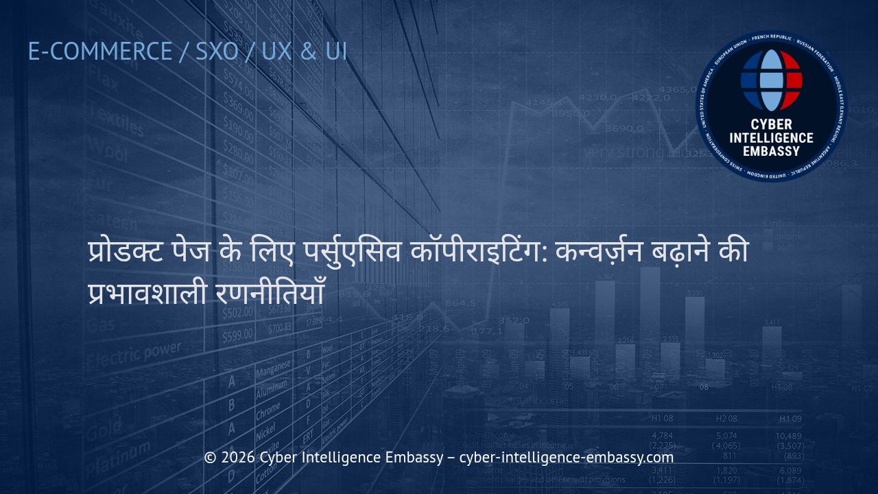 प्रोडक्ट पेज के लिए पर्सुएसिव कॉपीराइटिंग: कन्वर्ज़न बढ़ाने की प्रभावशाली रणनीतियाँ