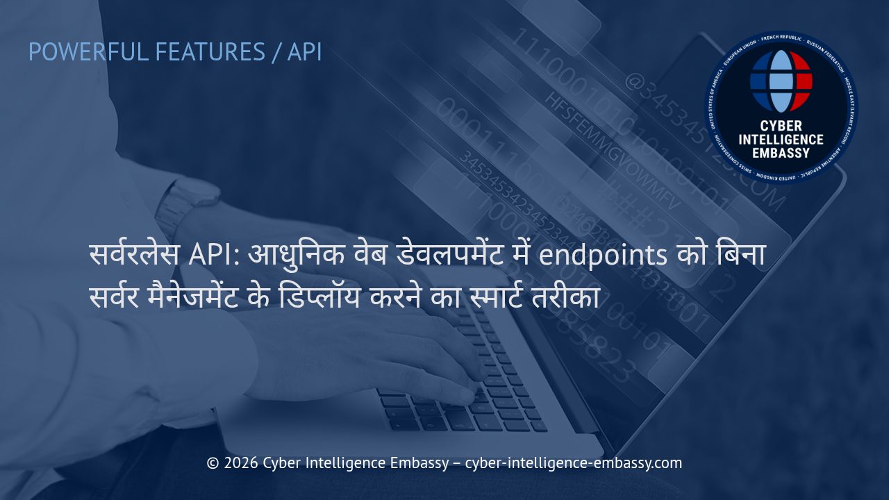सर्वरलेस API: आधुनिक वेब डेवलपमेंट में endpoints को बिना सर्वर मैनेजमेंट के डिप्लॉय करने का स्मार्ट तरीका