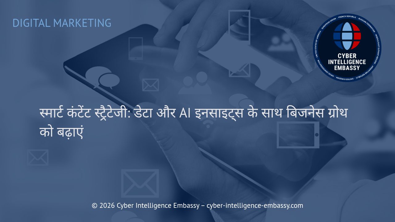स्मार्ट कंटेंट स्ट्रैटेजी: डेटा और AI इनसाइट्स के साथ बिजनेस ग्रोथ को बढ़ाएं