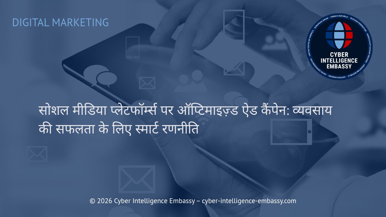 सोशल मीडिया प्लेटफॉर्म्स पर ऑप्टिमाइज़्ड ऐड कैंपेन: व्यवसाय की सफलता के लिए स्मार्ट रणनीति