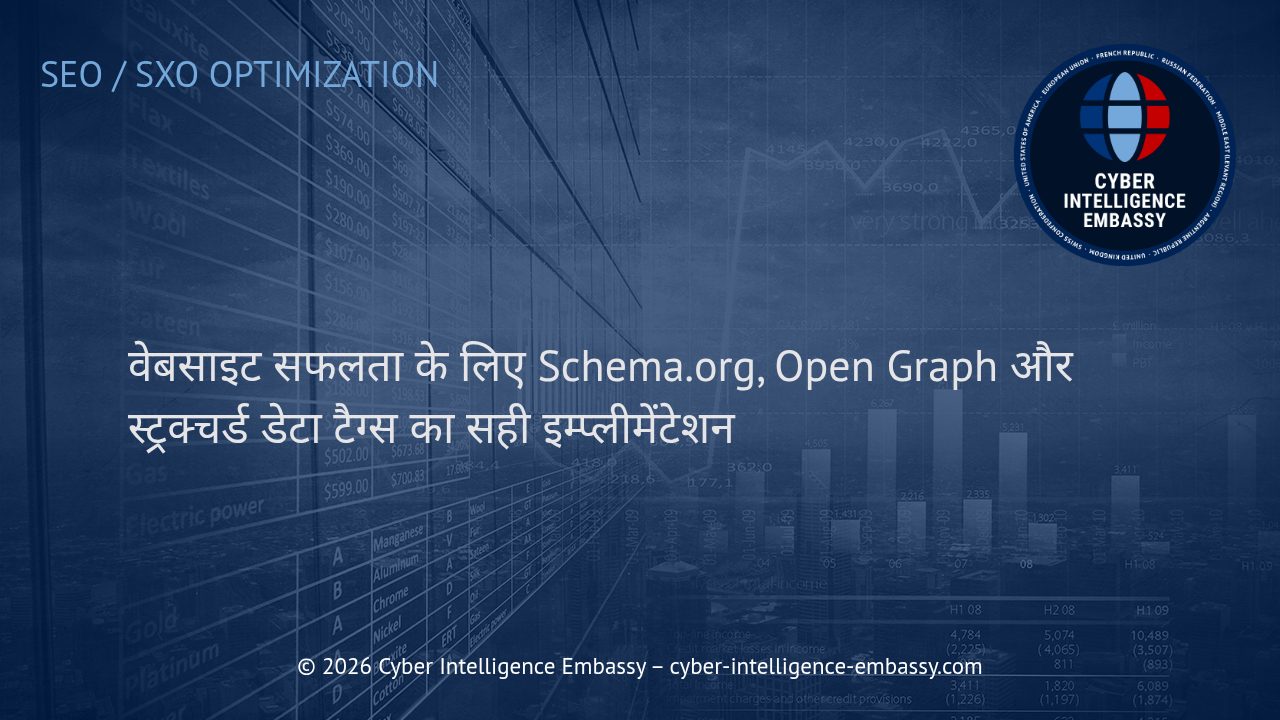 वेबसाइट सफलता के लिए Schema.org, Open Graph और स्ट्रक्चर्ड डेटा टैग्स का सही इम्प्लीमेंटेशन