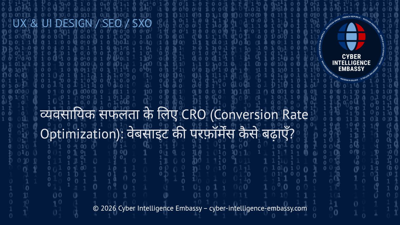 व्यवसायिक सफलता के लिए CRO (Conversion Rate Optimization): वेबसाइट की परफ़ॉर्मेंस कैसे बढ़ाएँ?