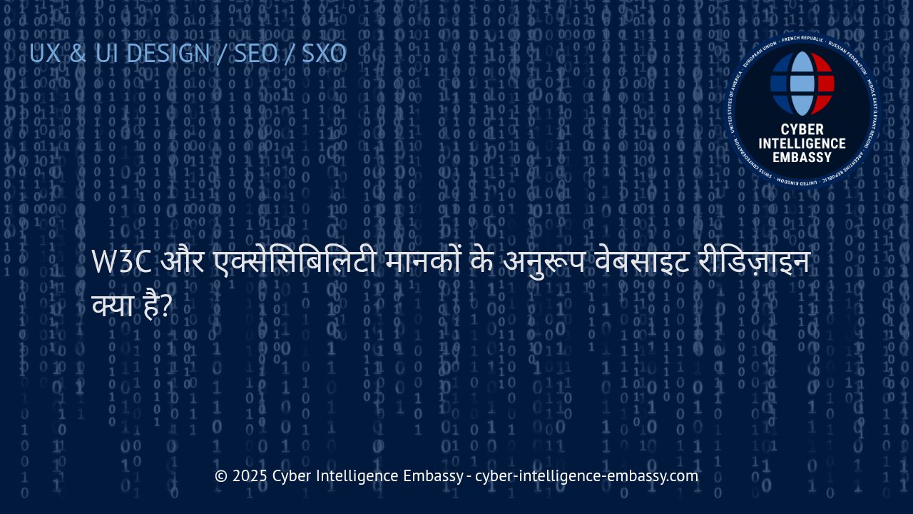 वेबसाइट रीडिज़ाइन में W3C और एक्सेसिबिलिटी मानकों का महत्व
