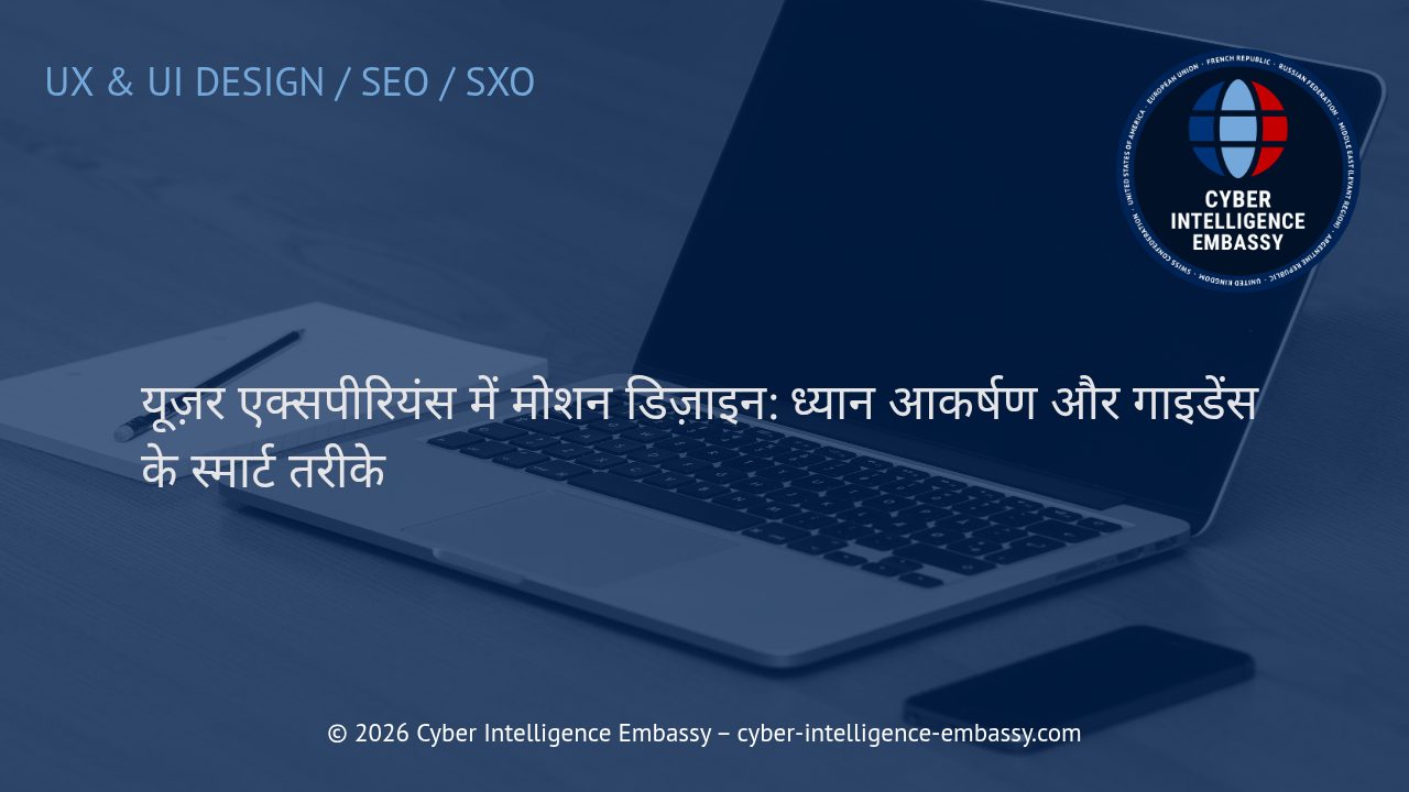 यूज़र एक्सपीरियंस में मोशन डिज़ाइन: ध्यान आकर्षण और गाइडेंस के स्मार्ट तरीके