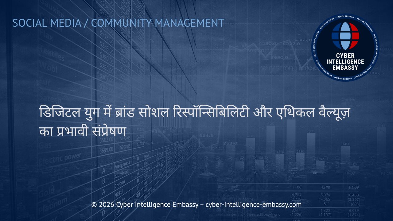 डिजिटल युग में ब्रांड सोशल रिस्पॉन्सिबिलिटी और एथिकल वैल्यूज़ का प्रभावी संप्रेषण