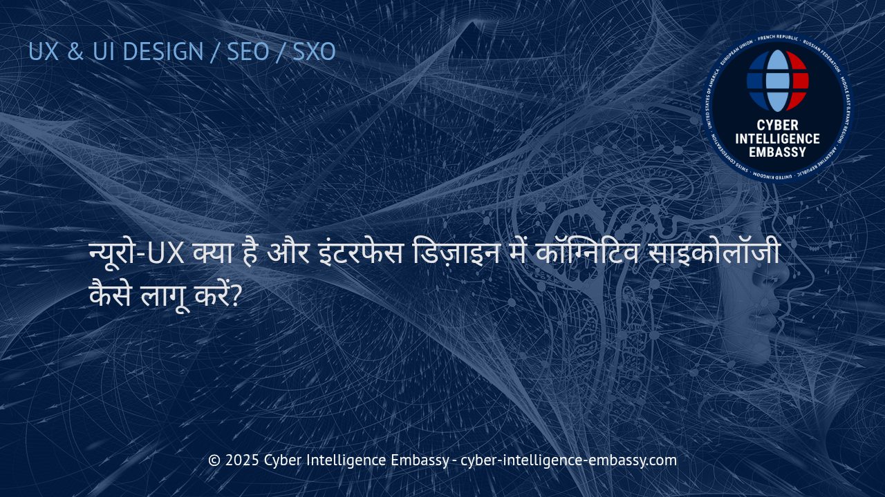 न्यूरो-UX: डिजिटल इंटरफेस डिज़ाइन में मस्तिष्क-विज्ञान और कॉग्निटिव साइकोलॉजी का नया युग