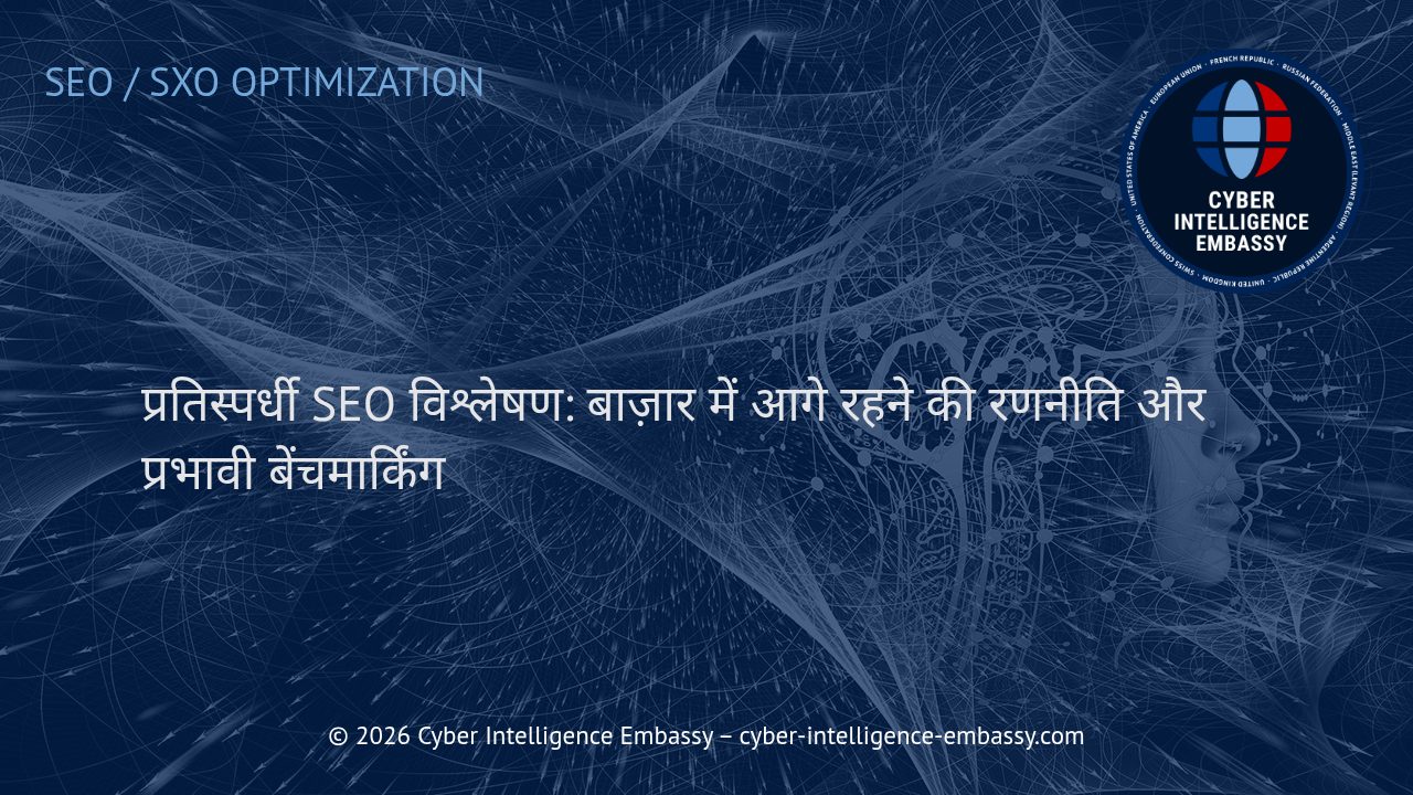 प्रतिस्पर्धी SEO विश्लेषण: बाज़ार में आगे रहने की रणनीति और प्रभावी बेंचमार्किंग