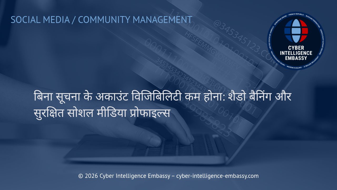 बिना सूचना के अकाउंट विजिबिलिटी कम होना: शैडो बैनिंग और सुरक्षित सोशल मीडिया प्रोफाइल्स