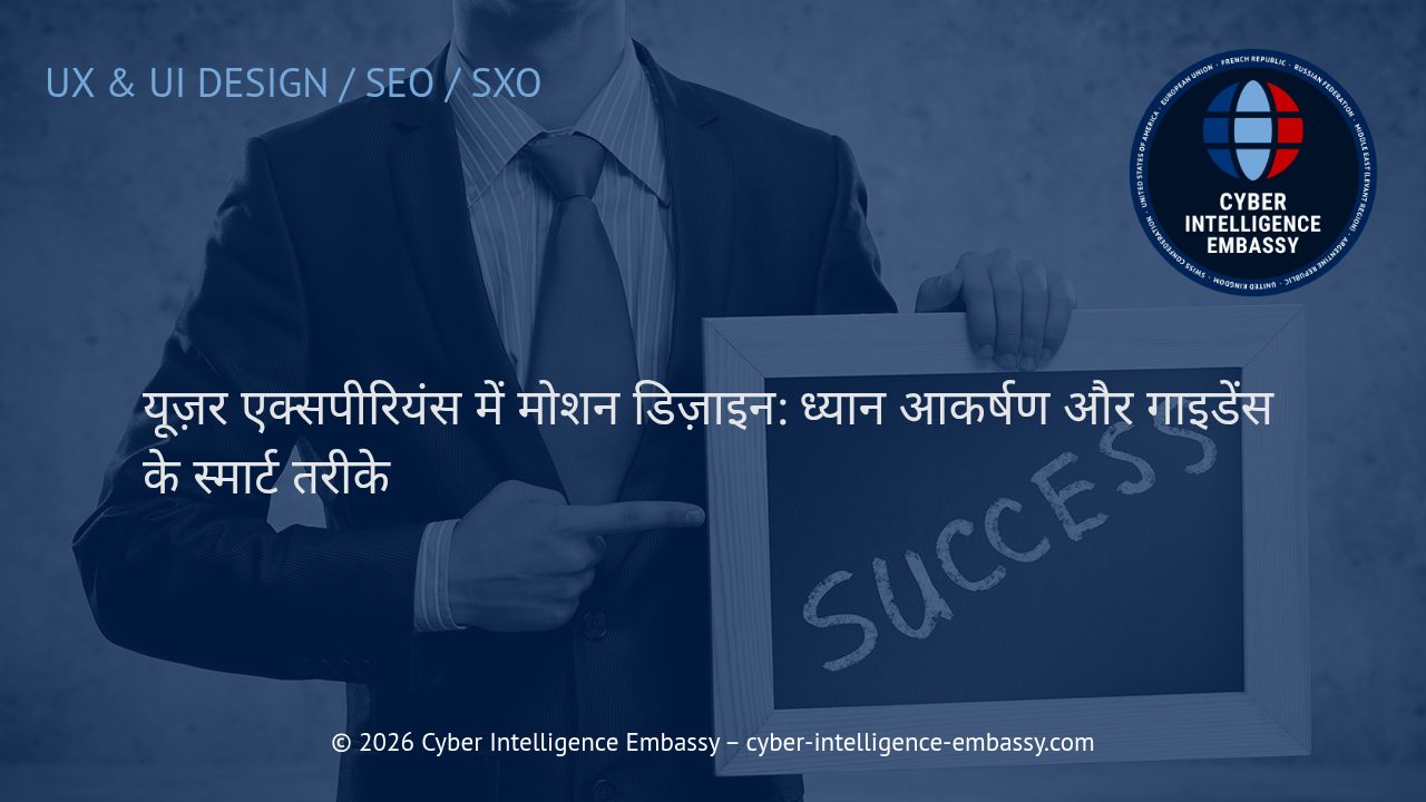 यूज़र एक्सपीरियंस में मोशन डिज़ाइन: ध्यान आकर्षण और गाइडेंस के स्मार्ट तरीके
