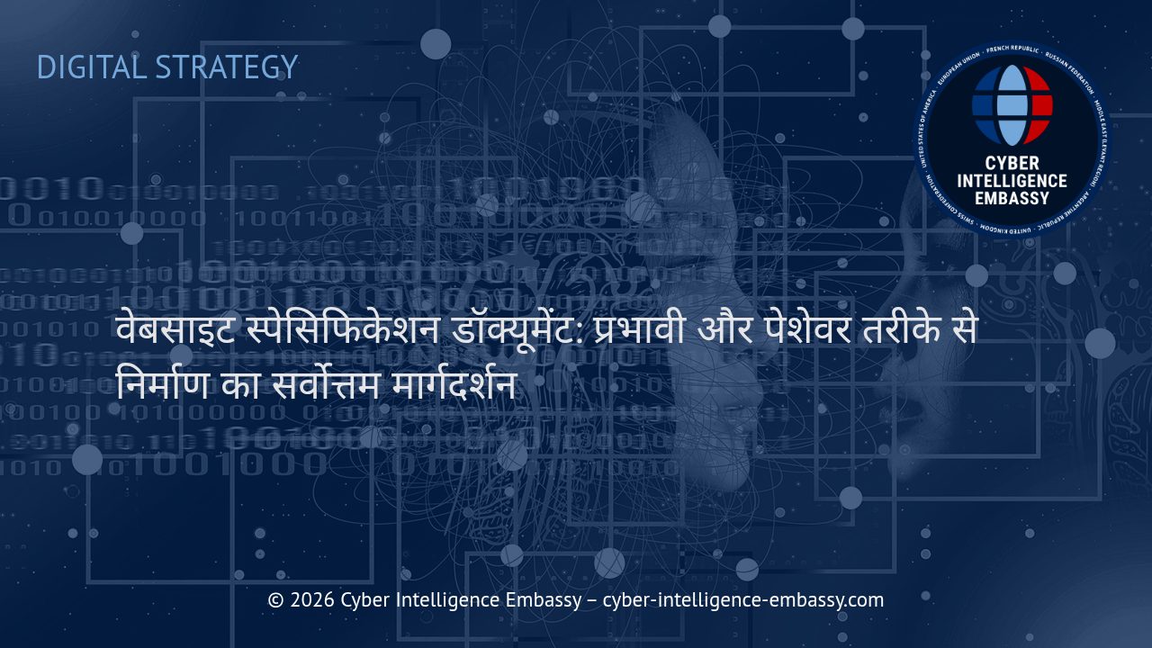 वेबसाइट स्पेसिफिकेशन डॉक्यूमेंट: प्रभावी और पेशेवर तरीके से निर्माण का सर्वोत्तम मार्गदर्शन