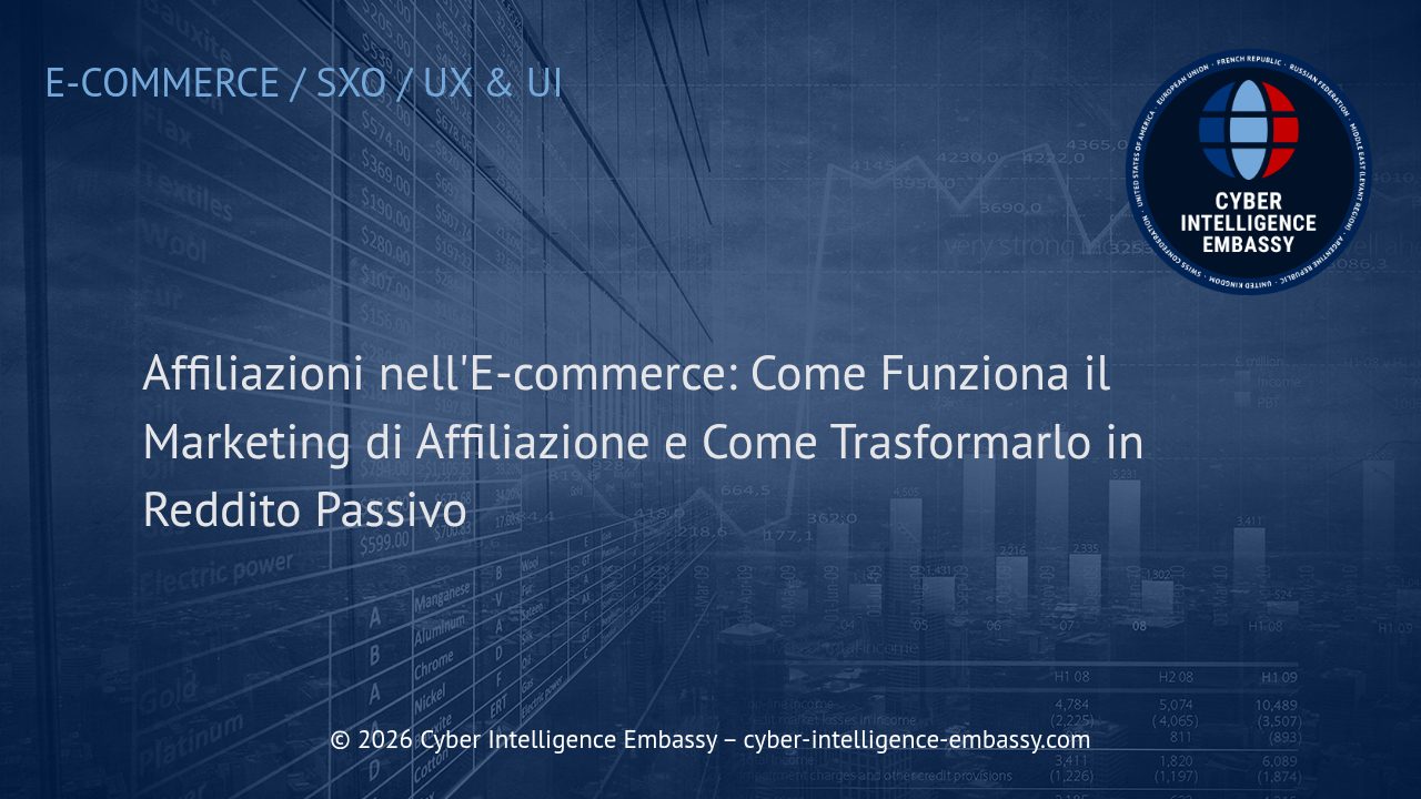 Affiliazioni nell'E-commerce: Come Funziona il Marketing di Affiliazione e Come Trasformarlo in Reddito Passivo