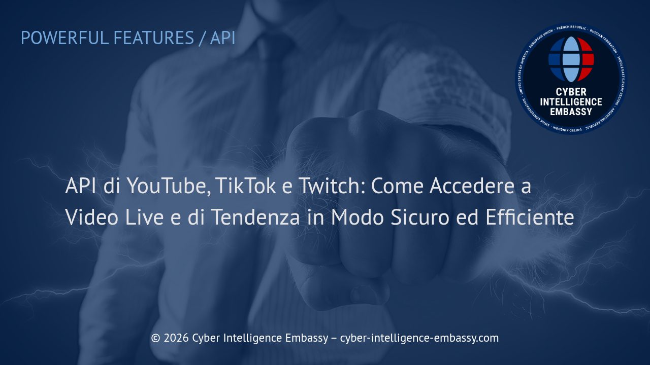 API di YouTube, TikTok e Twitch: Come Accedere a Video Live e di Tendenza in Modo Sicuro ed Efficiente