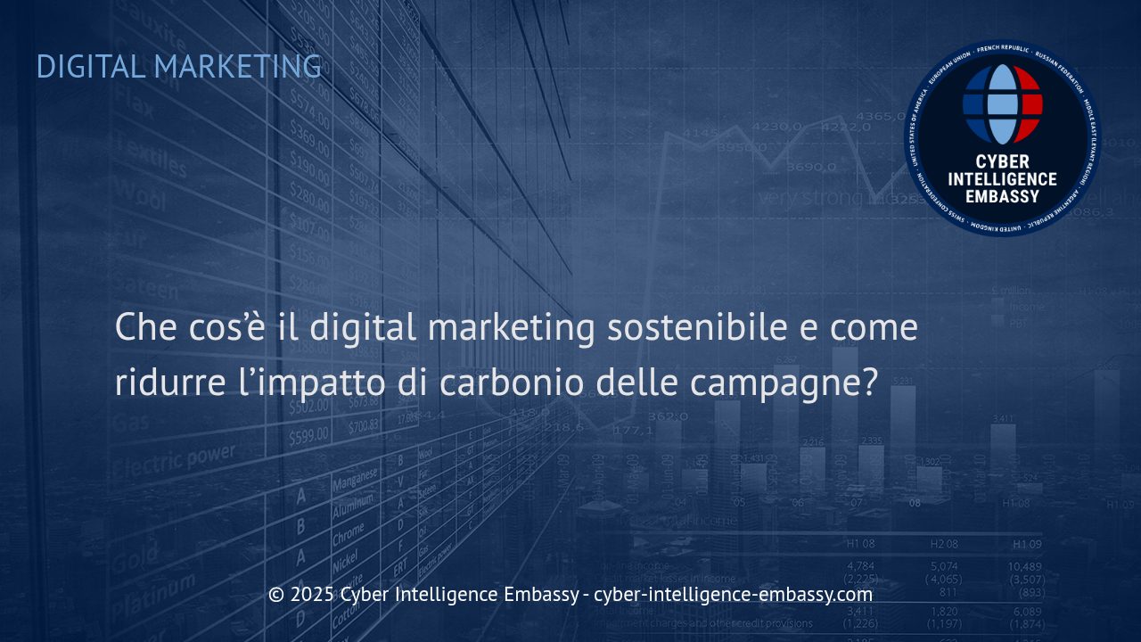 Digital Marketing Sostenibile: Strategie Concretamente Efficaci per Ridurre l'Impatto Ambientale
