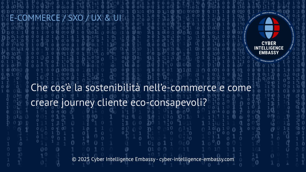 Sostenibilità nell'e-commerce: strategie per customer journey eco-consapevoli