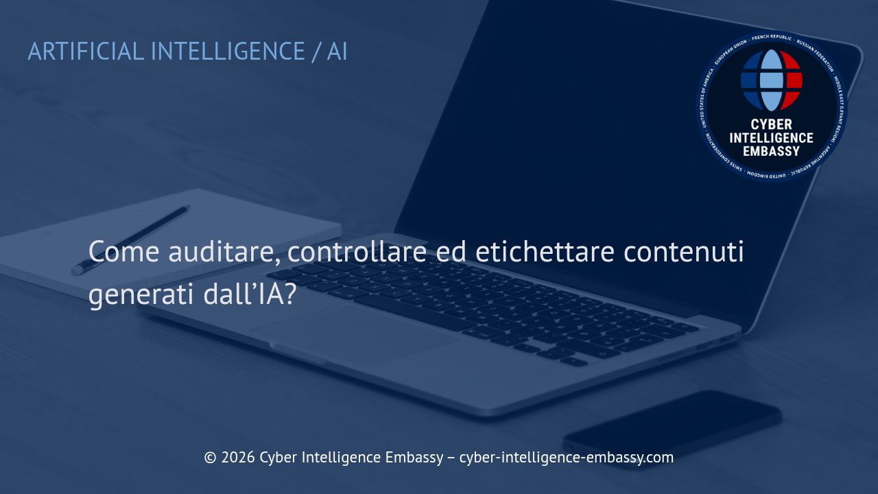 Come auditare, controllare ed etichettare contenuti generati dall’IA?