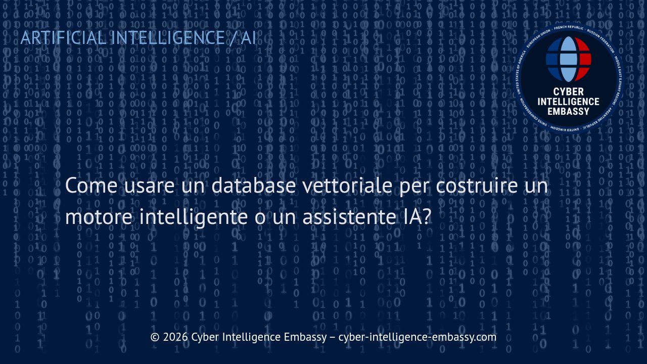 Come usare un database vettoriale per costruire un motore intelligente o un assistente IA?