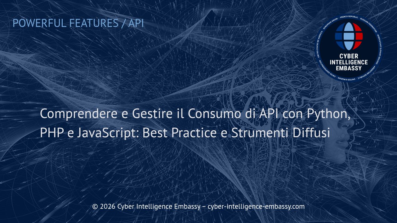 Comprendere e Gestire il Consumo di API con Python, PHP e JavaScript: Best Practice e Strumenti Diffusi