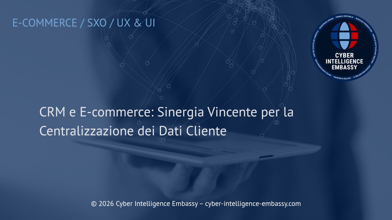CRM e E-commerce: Sinergia Vincente per la Centralizzazione dei Dati Cliente