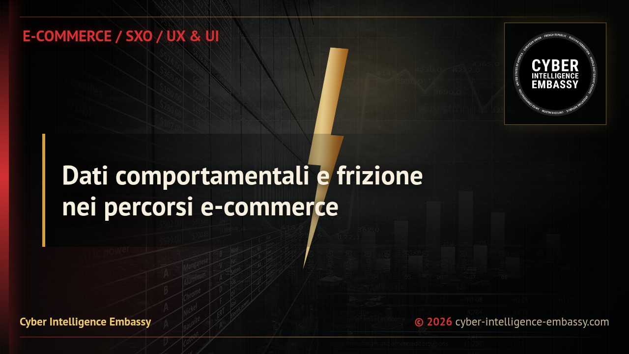 Dati comportamentali e frizione nei percorsi e-commerce
