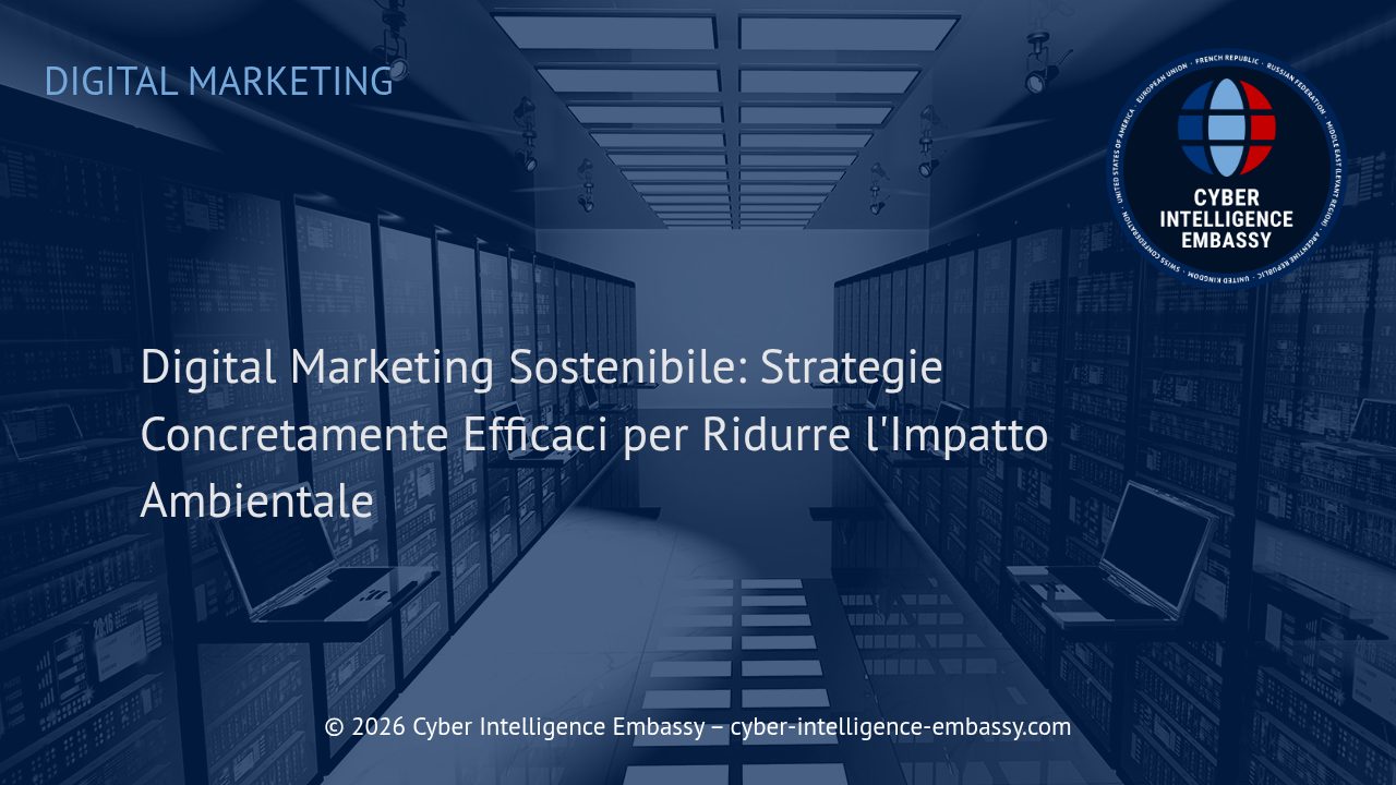 Digital Marketing Sostenibile: Strategie Concretamente Efficaci per Ridurre l'Impatto Ambientale