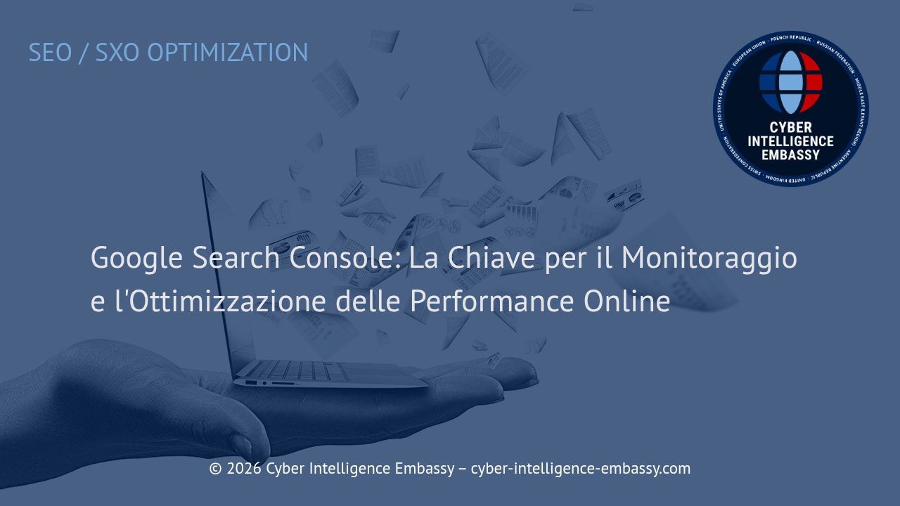 Google Search Console: La Chiave per il Monitoraggio e l'Ottimizzazione delle Performance Online