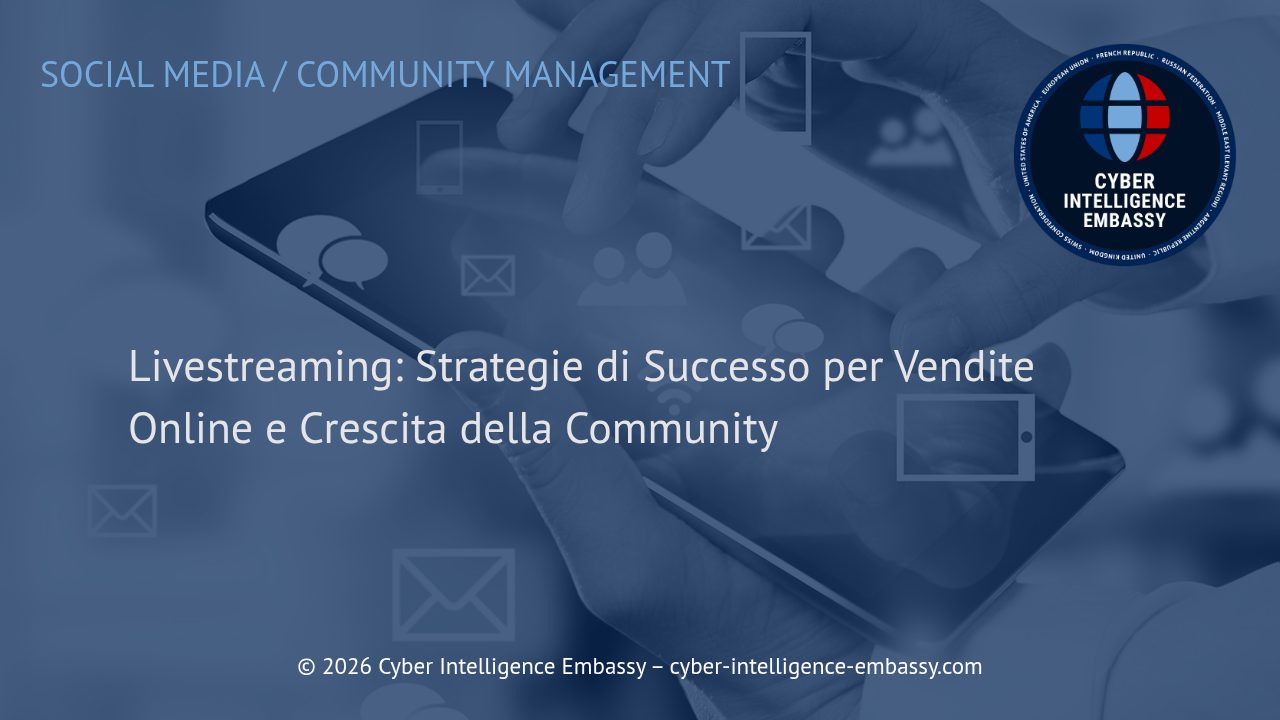 Livestreaming: Strategie di Successo per Vendite Online e Crescita della Community