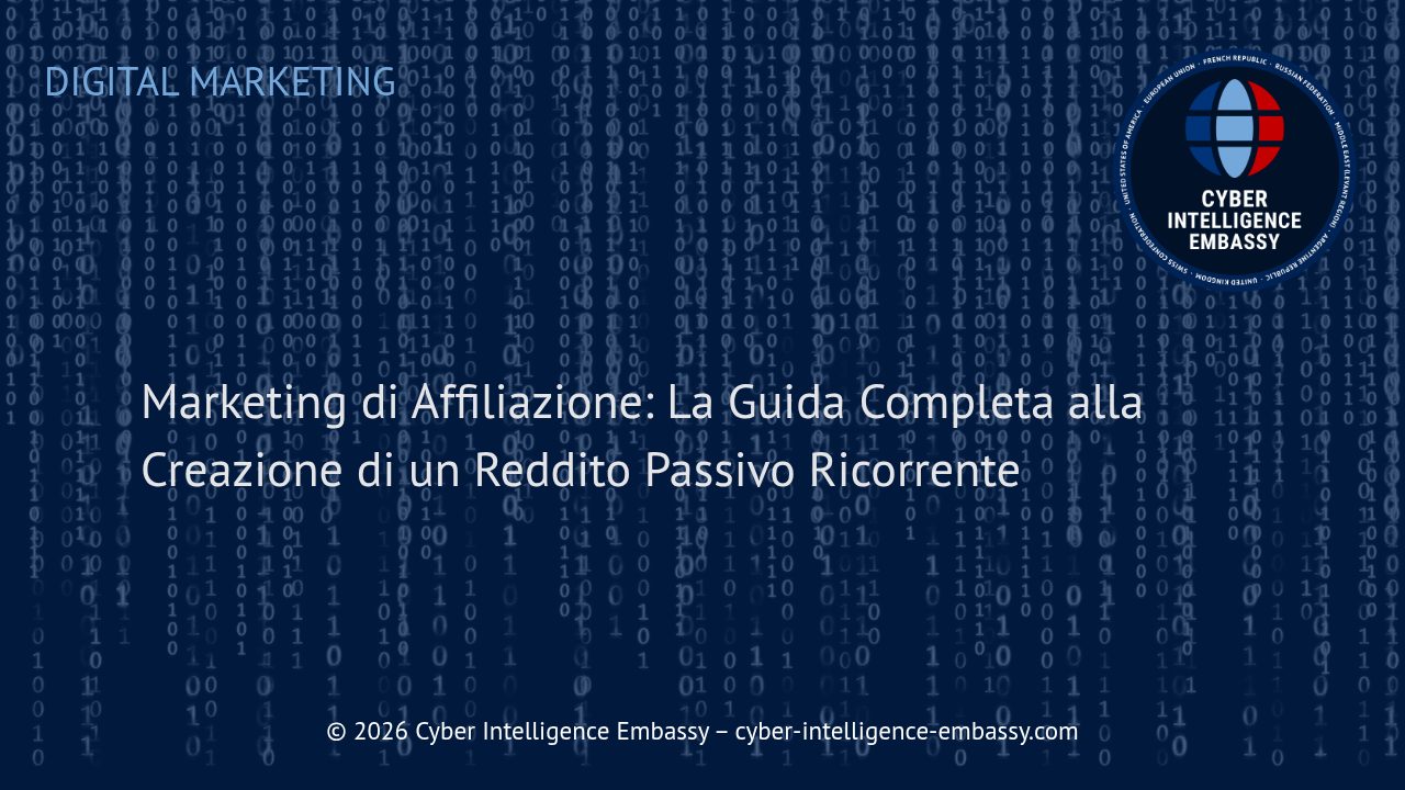 Marketing di Affiliazione: La Guida Completa alla Creazione di un Reddito Passivo Ricorrente