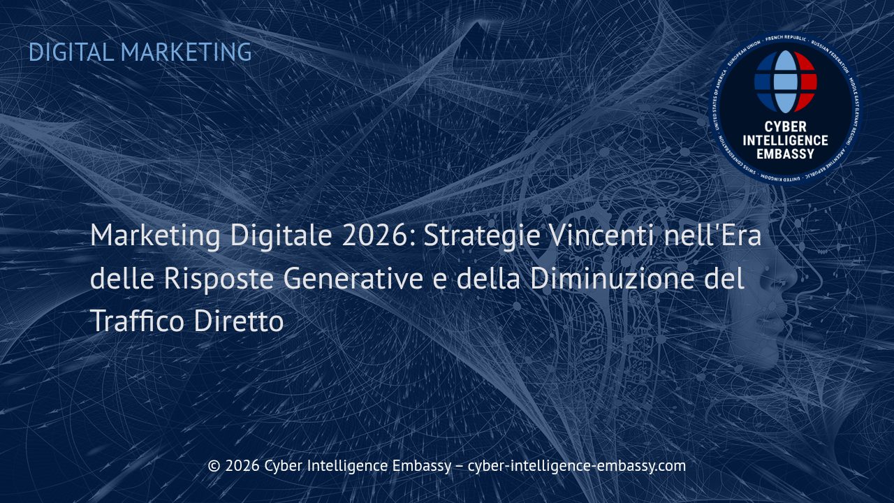 Marketing Digitale 2026: Strategie Vincenti nell'Era delle Risposte Generative e della Diminuzione del Traffico Diretto