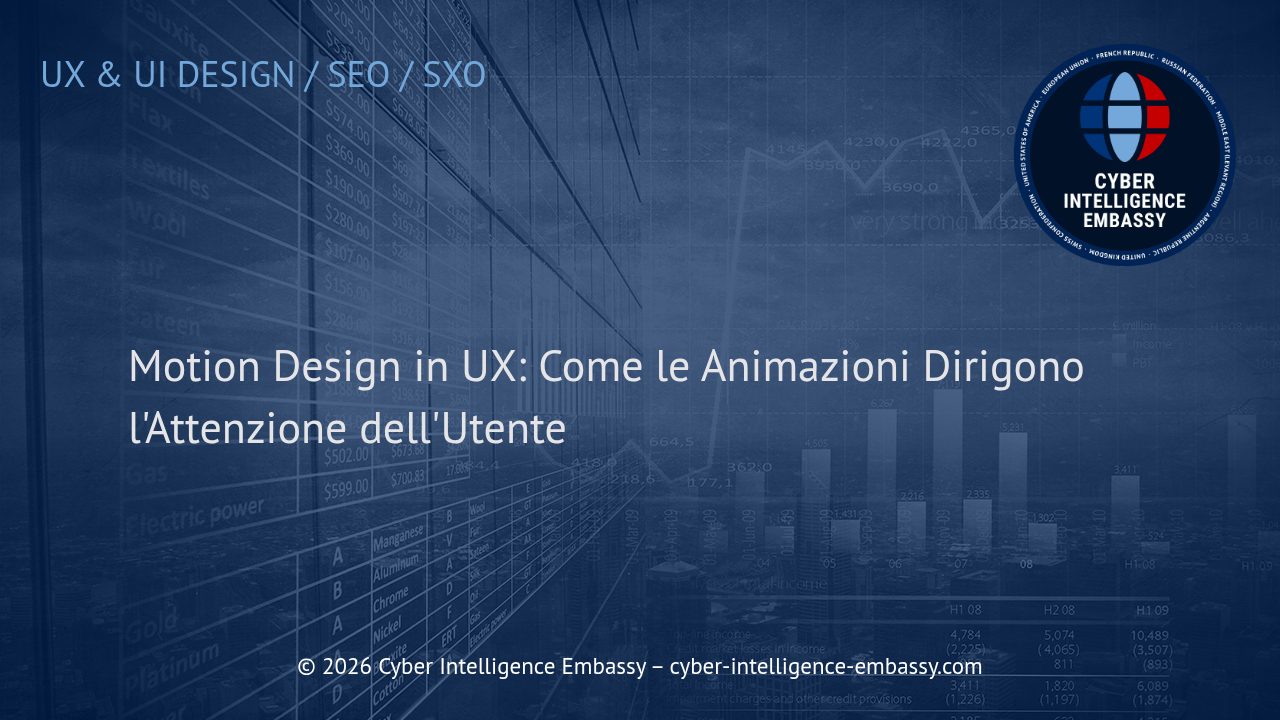 Motion Design in UX: Come le Animazioni Dirigono l'Attenzione dell'Utente