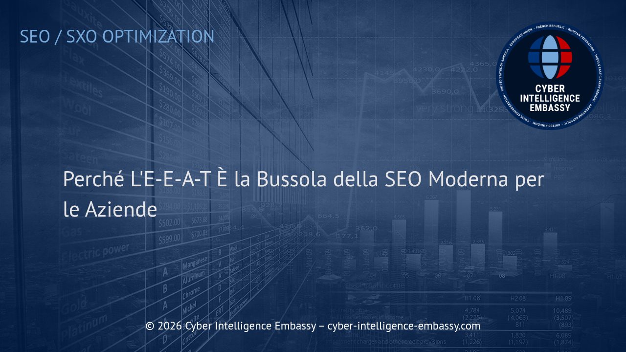 Perché L'E-E-A-T È la Bussola della SEO Moderna per le Aziende