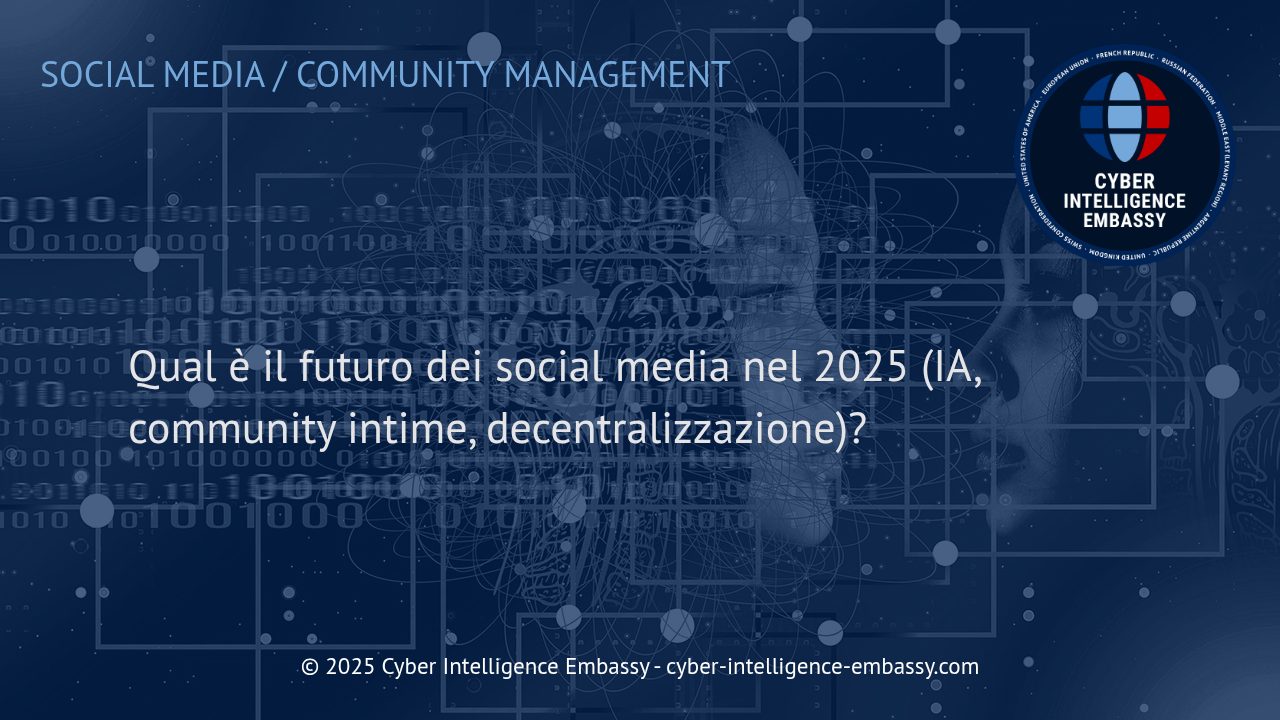 Social Media 2025: Prospettive tra Intelligenza Artificiale, Community Private e Decentralizzazione