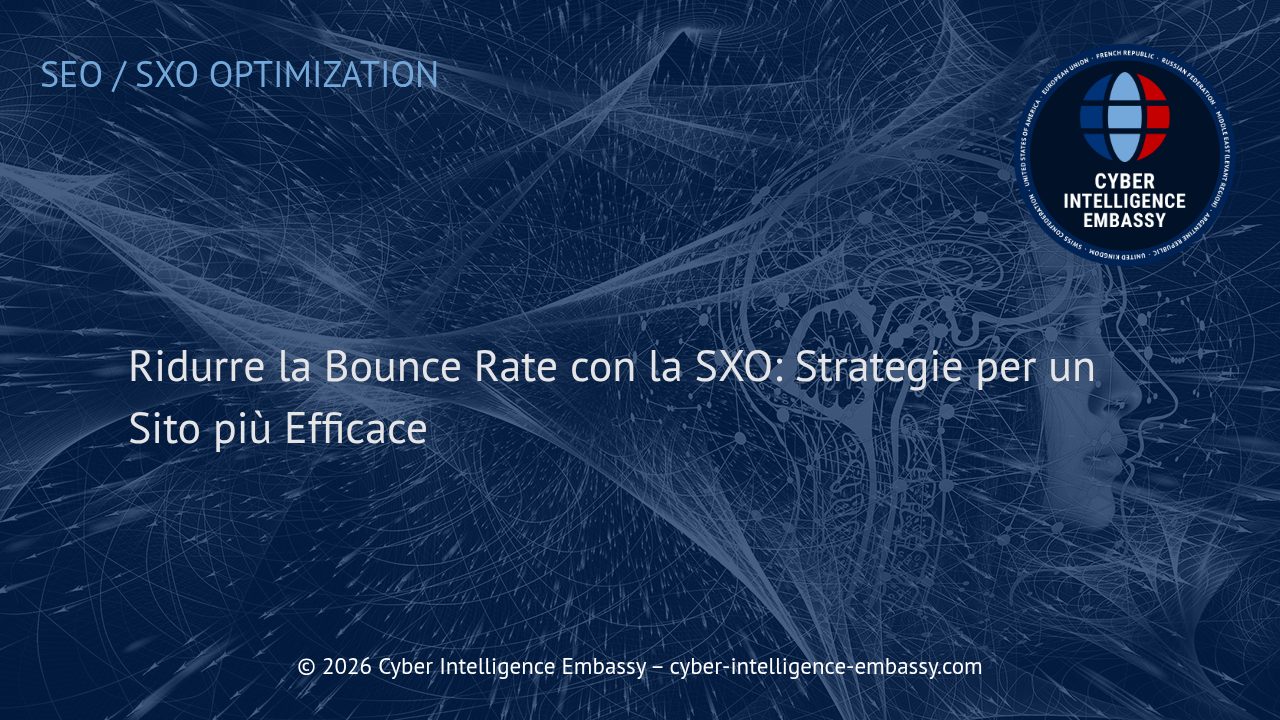 Ridurre la Bounce Rate con la SXO: Strategie per un Sito più Efficace