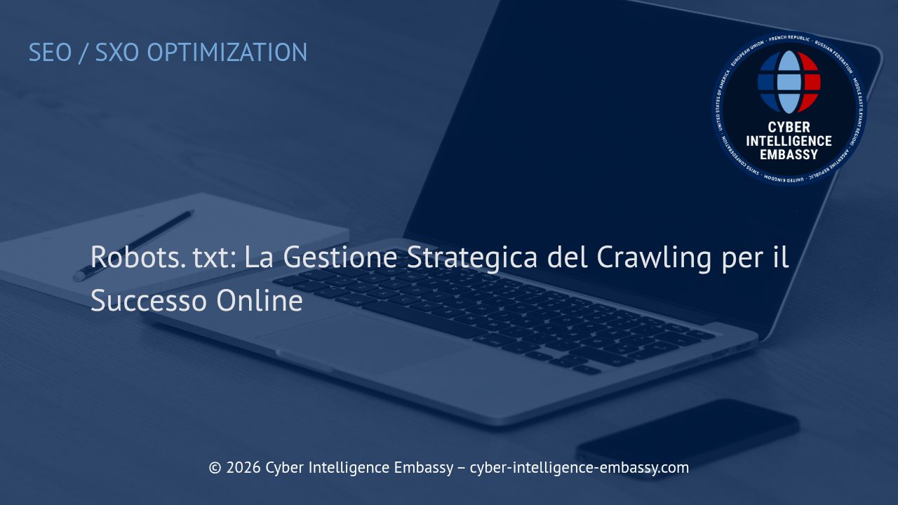 Robots. txt: La Gestione Strategica del Crawling per il Successo Online